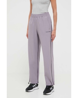 Calvin Klein Performance spodnie treningowe kolor fioletowy gładkie