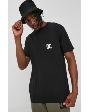 DC T-shirt bawełniany kolor czarny z nadrukiem