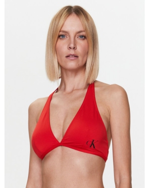Calvin Klein Swimwear Góra od bikini Halterneck KW0KW01973 Czerwony
