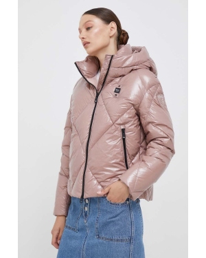 Blauer kurtka puchowa damska kolor różowy zimowa