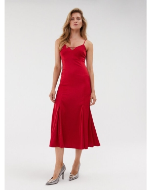Guess Sukienka codzienna W3BK0T WEFC2 Czerwony Regular Fit