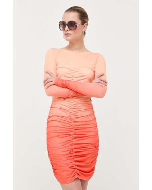 Patrizia Pepe sukienka kolor pomarańczowy mini dopasowana