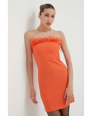 Patrizia Pepe sukienka kolor pomarańczowy mini dopasowana