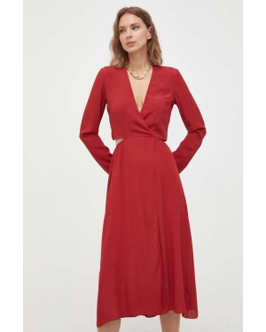 Patrizia Pepe sukienka kolor czerwony midi prosta