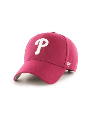 47brand Czapka MLB Philadelphia Phillies kolor czerwony z aplikacją