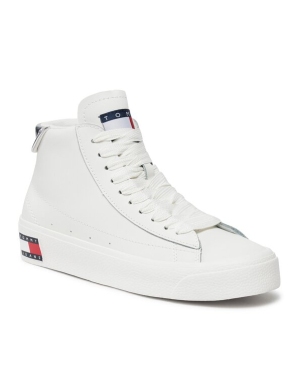 Tommy Jeans Sneakersy Tjw Vulc Leather Plat Mc EN0EN02285 Biały