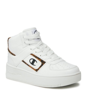 Champion Sneakersy Mid Cut Shoe Foul Play Plat Mid Animalie S11601-WW001 Biały