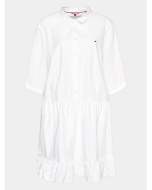 Tommy Jeans Curve Sukienka koszulowa DW0DW15759 Biały Regular Fit