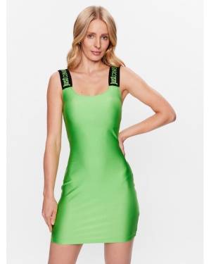 Just Cavalli Sukienka letnia 74PBO900 Zielony Slim Fit