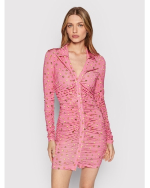 Chiara Ferragni Sukienka koszulowa 73CBO917 Różowy Slim Fit
