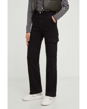 Answear Lab spodnie damskie kolor czarny fason cargo high waist