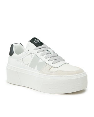 Calvin Klein Jeans Sneakersy Cupsole Flatform Mix Lth Wn YW0YW01227 Biały