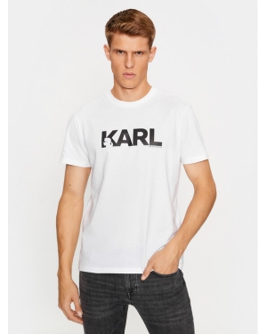 KARL LAGERFELD T-Shirt Karl Logo Regular T-Shirt 230M2211 Biały Regular Fit