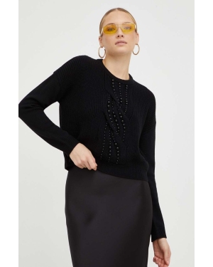 Liu Jo sweter wełniany damski kolor czarny