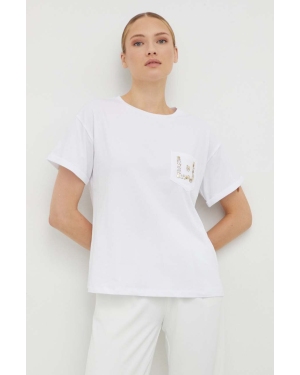 Liu Jo t-shirt damski kolor biały