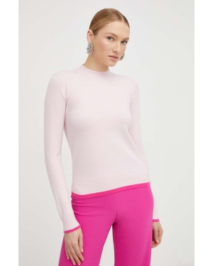 Silvian Heach sweter damski kolor różowy lekki z półgolfem