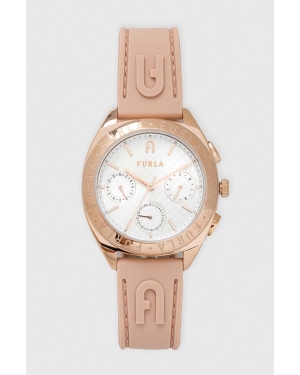 Furla zegarek damski kolor różowy