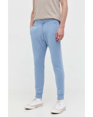 Hollister Co. spodnie dresowe kolor niebieski gładkie