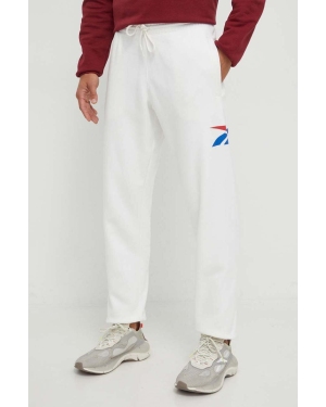 Reebok Classic spodnie dresowe kolor biały z nadrukiem
