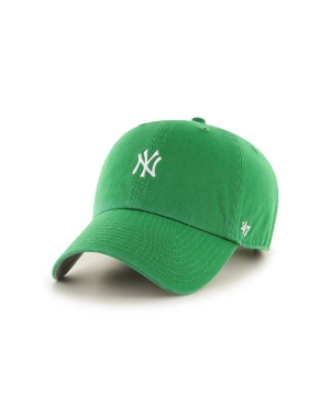 58brand czapka z daszkiem bawełniana MLB New York Yankees kolor zielony z aplikacją B-BSRNR17GWS-KY