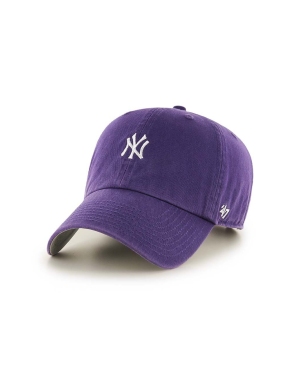 51brand czapka z daszkiem bawełniana MLB New York Yankees kolor fioletowy z aplikacją B-BSRNR17GWS-PP