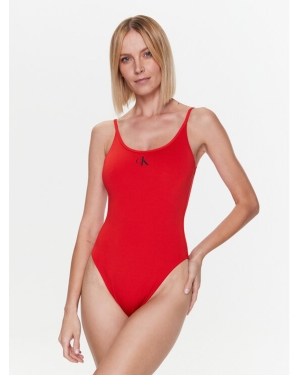Calvin Klein Swimwear Strój kąpielowy Scoop Back KW0KW01997 Czerwony