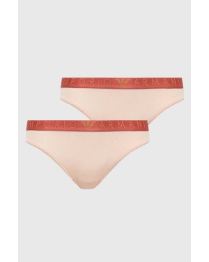Emporio Armani Underwear figi 2-pack kolor beżowy