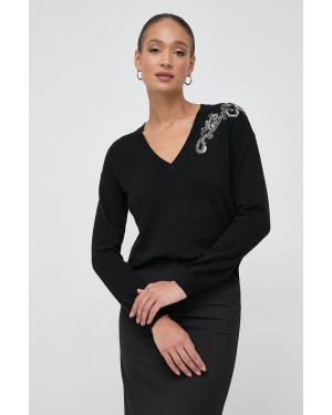 Liu Jo sweter z domieszką kaszmiru kolor czarny lekki
