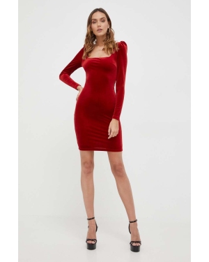 Marciano Guess sukienka kolor czerwony mini dopasowana