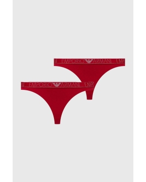 Emporio Armani Underwear stringi 2-pack kolor czerwony