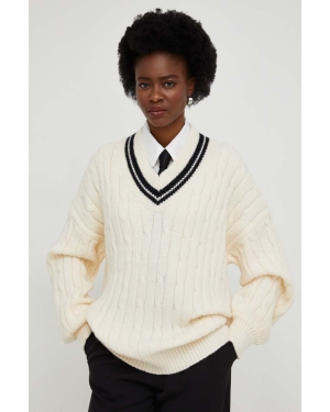 Answear Lab sweter damski kolor beżowy ciepły