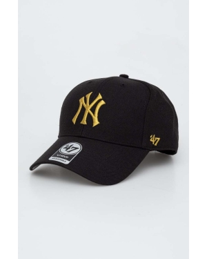 47brand czapka z daszkiem MLB New York Yankees kolor czarny z aplikacją