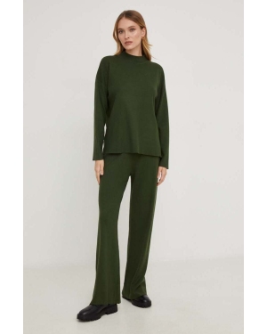 Answear Lab komplet sweter i spodnie kolor zielony