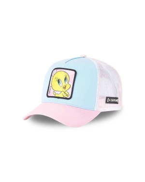 Capslab czapka z daszkiem Looney Tunes kolor różowy wzorzysta