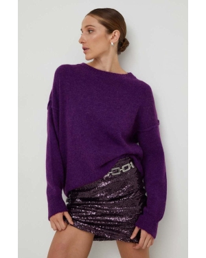 Answear Lab sweter z wełną kolor fioletowy lekki