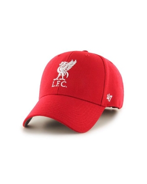 47brand Czapka Liverpool FC kolor czerwony z aplikacją EPL-MVP04WBV-RDB