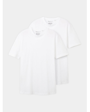 Tom Tailor Denim Komplet 2 t-shirtów 1038633 Biały Regular Fit