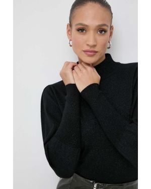 Silvian Heach sweter damski kolor czarny lekki z półgolfem