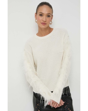 Twinset sweter z domieszką wełny damski kolor beżowy ciepły