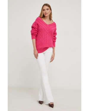 Answear Lab sweter damski kolor różowy