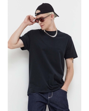 Hollister Co. t-shirt bawełniany męski kolor czarny gładki