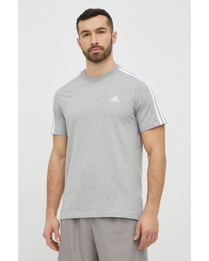 adidas t-shirt bawełniany kolor szary gładki IC9337