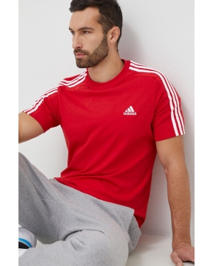 adidas t-shirt bawełniany kolor czerwony wzorzysty IC9339