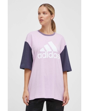 adidas t-shirt bawełniany damski kolor różowy