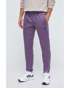 adidas spodnie dresowe kolor fioletowy wzorzyste