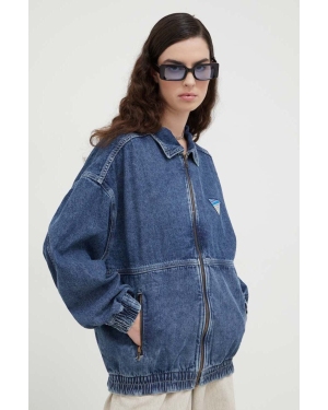 American Vintage kurtka jeansowa damska kolor granatowy przejściowa oversize