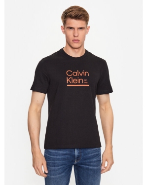 Calvin Klein T-Shirt Contrast Line Logo K10K111538 Czarny Regular Fit