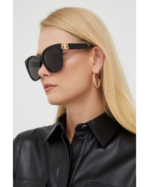 Balenciaga okulary przeciwsłoneczne damskie kolor czarny