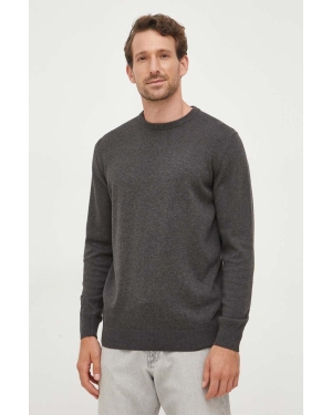 Barbour sweter bawełniany kolor szary lekki