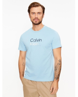 Calvin Klein T-Shirt K10K111841 Niebieski Regular Fit